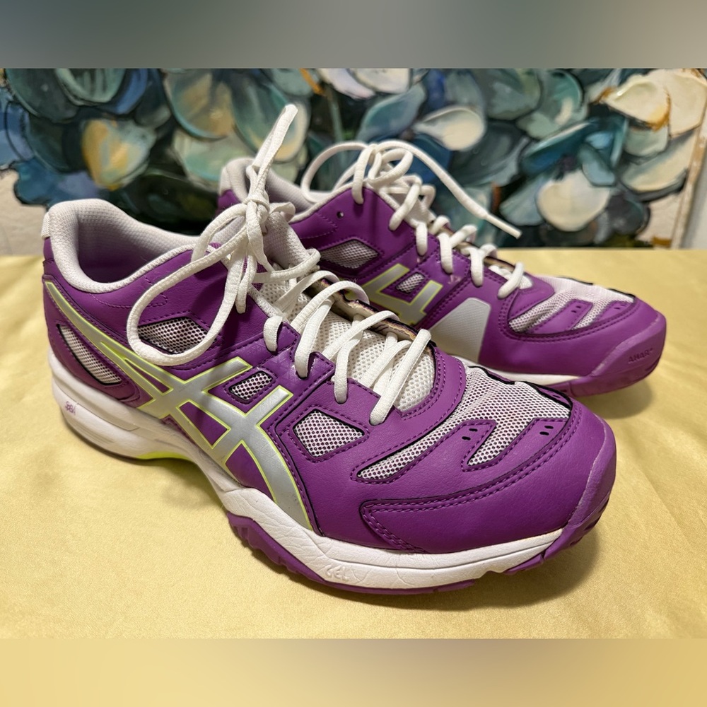 ASICS Gel-Solution Slam 2 Women's Purple White Tennis Shoes Size 9